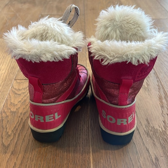 Sorel Pink Glitter Winter Boots - 8 - Picture 2 of 7